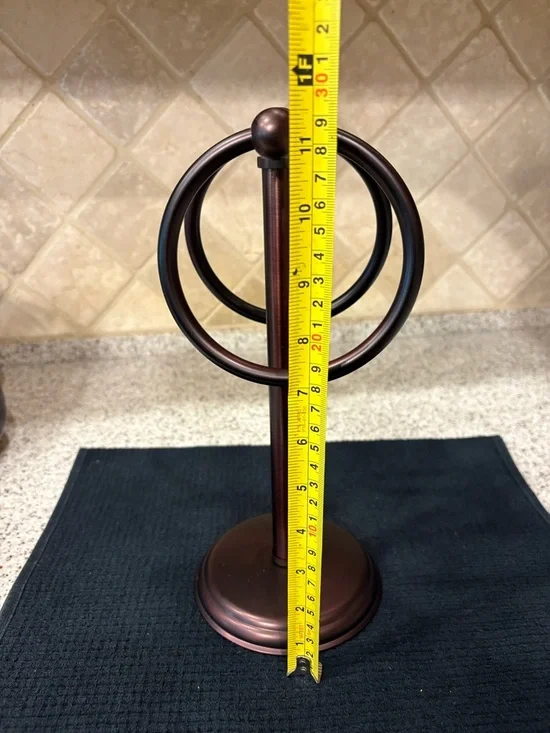 Toilet Paper Holder Freestanding Modern Bathroom Accessory Rustic Bronze - Picture 3 of 5